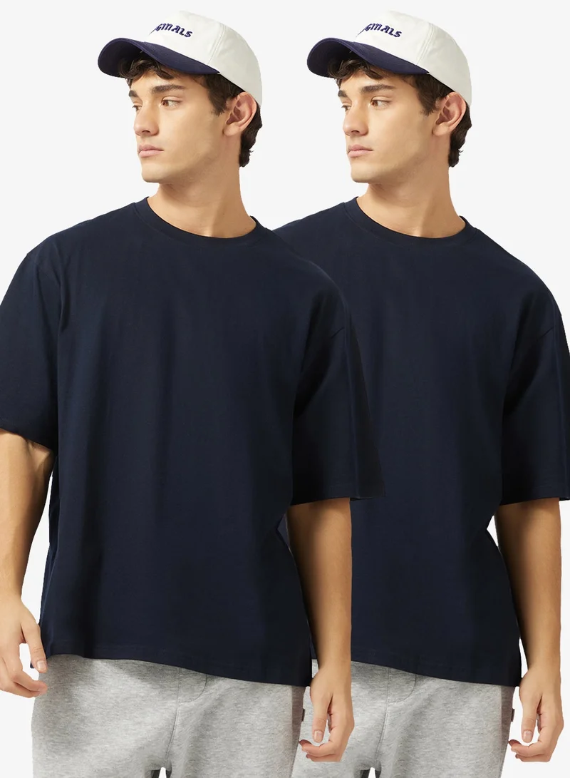 Seventy Five Basics Pack of 2 Regular Fit T-Shirt